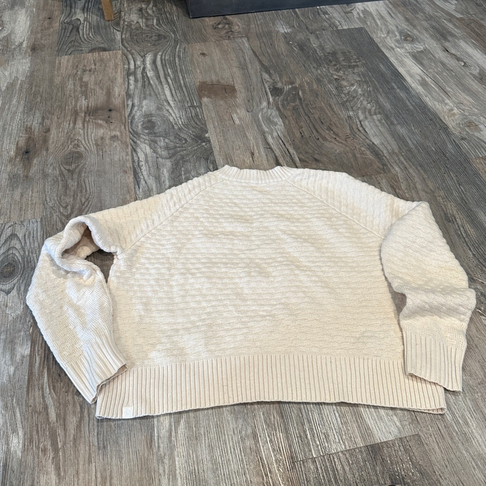 New Without tags Lululemon Texture Play Crew Sweater White Opal M/L - Picture 7 of 11
